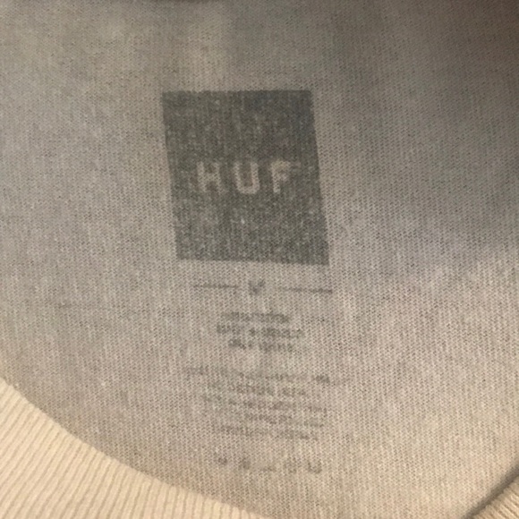 Men's Medium white HUF palm frond Pocket Tee - Picture 3 of 5